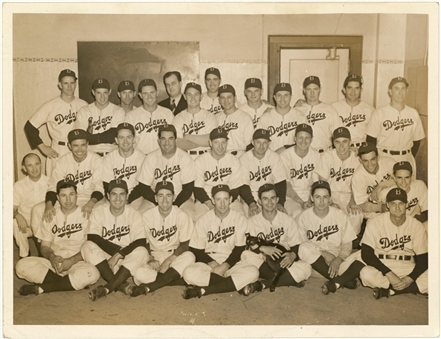 Lot of (3) 1940s-1950s Brooklyn Dodgers Original Photographs